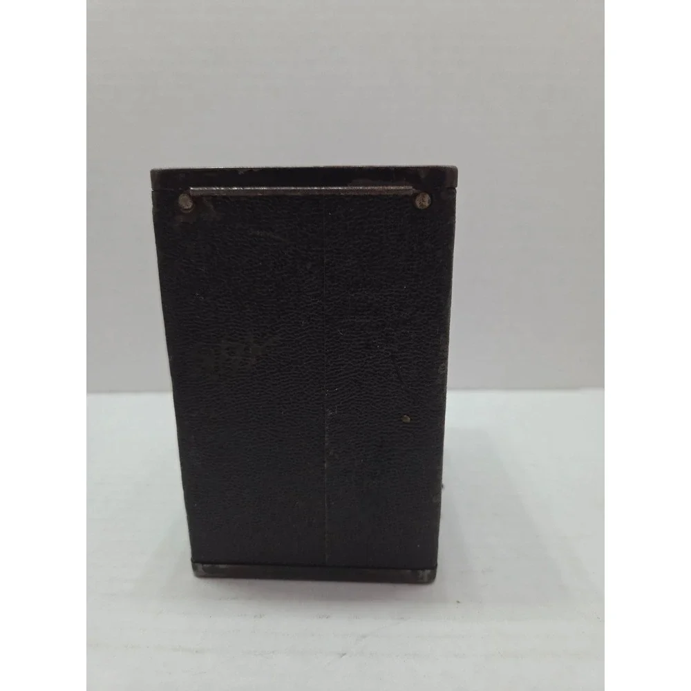 Vintage Ansco Shur-Shot Jr Box Camera Black Art Deco 120 Mid-Century UNTESTED